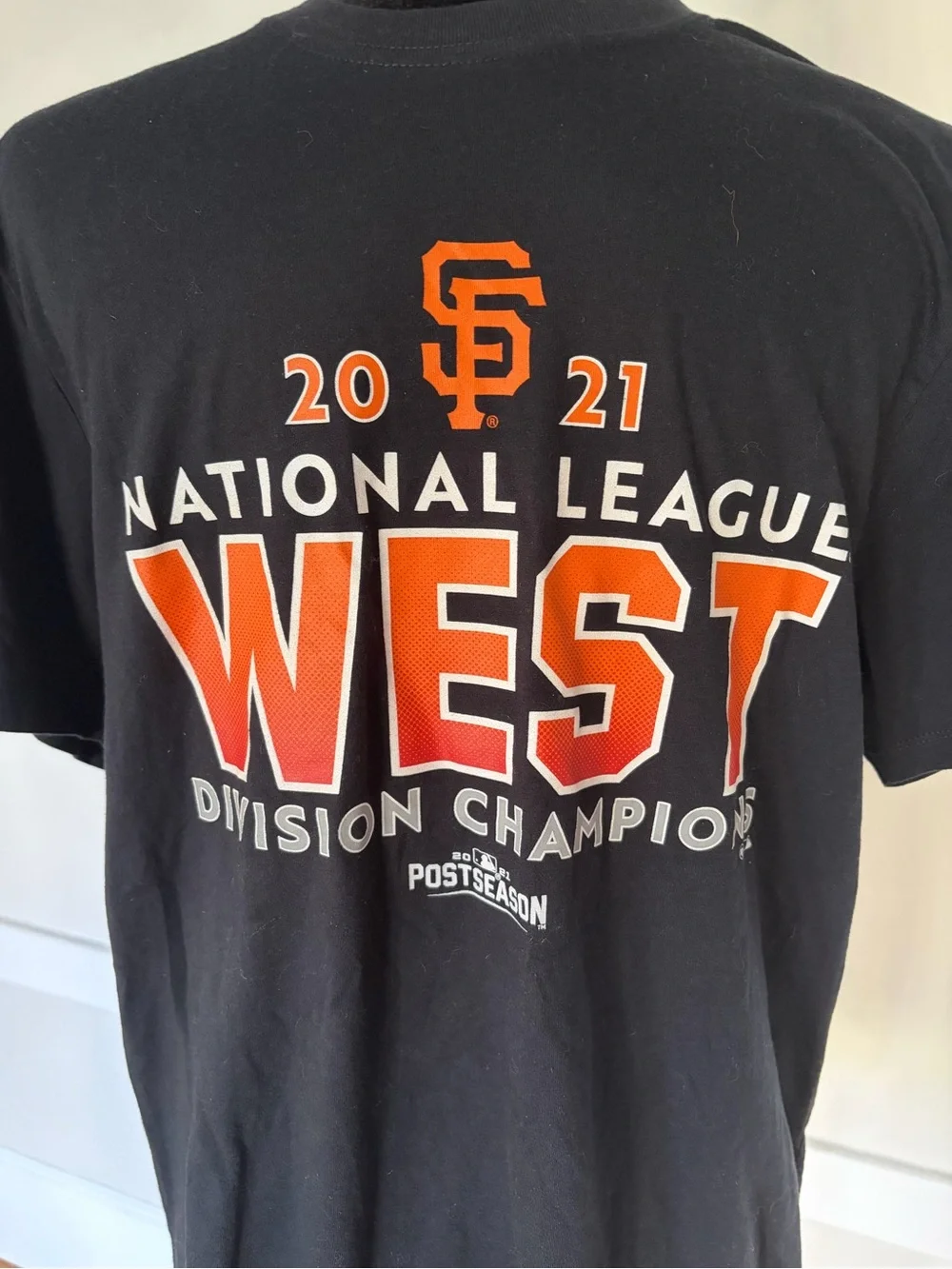 San Francisco Giants 2021 National League West Champion Shirt Black Orange Sz M